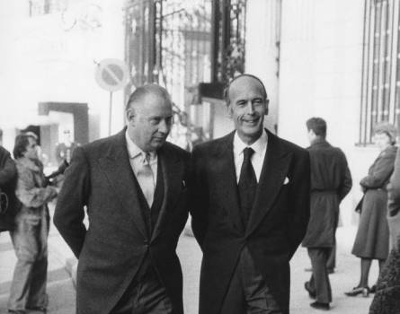 Valérie Giscard d'Estaing et Michel Poniatowski