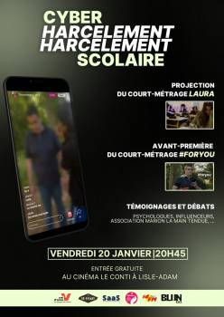 Soirée Cyber Harcelement & Harcelement Scolaire