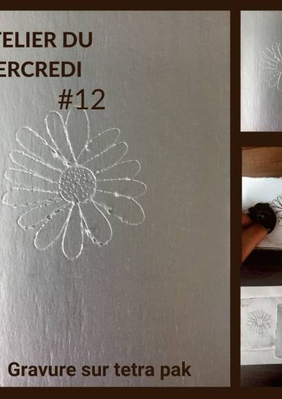 Atelier gravure sur Tetra Pak