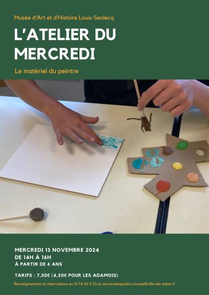 L'Atelier du mercredi - Matériel du peintre