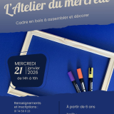 L'Atelier du mercredi - Cadre en bois à assembler et décorer