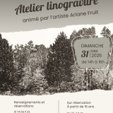 Atelier linogravure animé par l'artiste Ariane Fruit