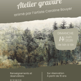 Atelier gravure avec l'artiste Caroline Bouyer