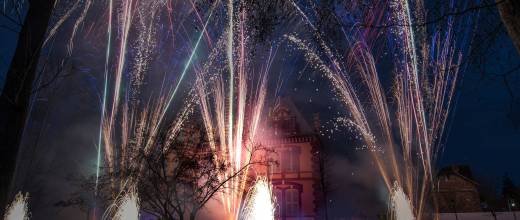 Chants de noël et embrasement du Castelrose